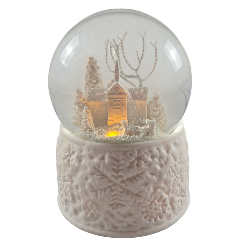 Roman Inc Lighted Musical Snow Globe Church Scene The First Noel Christmas Decor